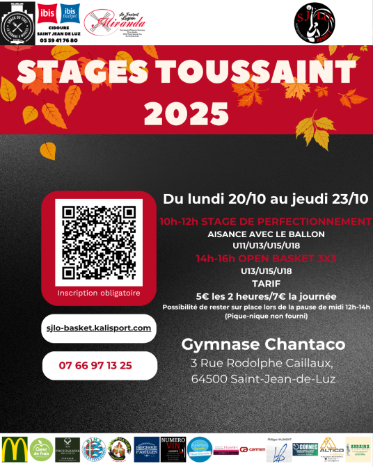 STAGE TOUSSAINT 2025 STAGE TOUSSAINT 2025